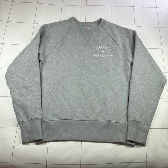 Best Made Co Sweatshirt Mens Large Heather Gray Supima Sweat Logo Crew Neck - Picture 2 of 10